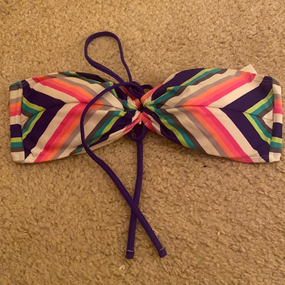 Bathing suit top strapless L and bottom M